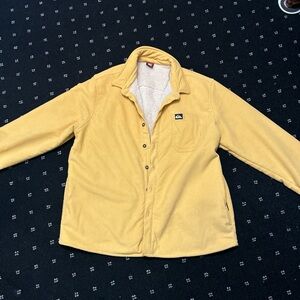 Quiksilver Yellow and Cream Fleece Jacket